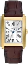 FOSSIL CARRAWAY MENS QUARTZ WATCH, STAINLESS STEEL, THREE-HAND ANALOG WRISTWATCH