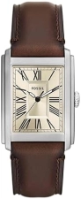 FOSSIL MENS CARRAWAY QUARTZ WATCH, STAINLESS STEEL, THREE-HAND ANALOG WRISTWATCH
