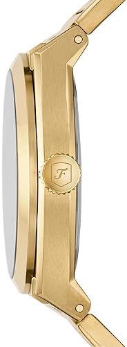 FOSSIL EVERETT MENS QUARTZ WATCH, STAINLESS STEEL, THREE-HAND ANALOG WRISTWATCH