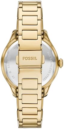 FOSSIL WOMENS GILMORE THREE-HAND DATE WATCH ELEGANT STAINLESS STEEL LADIES WRISTWATCH