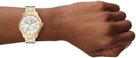 FOSSIL WOMENS GILMORE THREE-HAND DATE WATCH ELEGANT STAINLESS STEEL LADIES WRISTWATCH