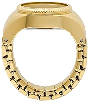 FOSSIL WOMENS STAINLESS STEEL QUARTZ WATCH RING ELEGANT TWO-HAND FASHION ACCESSORY