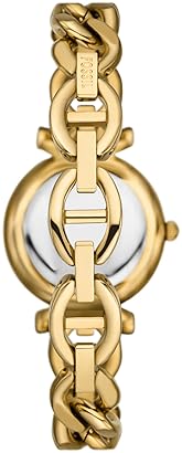 FOSSIL CARLIE WOMENS STAINLESS STEEL QUARTZ WATCH, THREE-HAND ANALOG WRISTWATCH