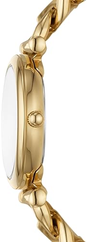 FOSSIL CARLIE WOMENS STAINLESS STEEL QUARTZ WATCH, THREE-HAND ANALOG WRISTWATCH