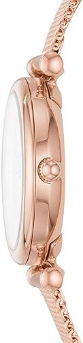 FOSSIL CARLIE WOMENS QUARTZ STAINLESS STEEL WATCH ELEGANT THREE-HAND ANALOG TIMEPIECE