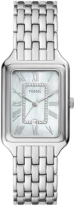 FOSSIL RAQUEL WOMENS QUARTZ WATCH STAINLESS STEEL, THREE-HAND ANALOG, ELEGANT LADIES WRISTWATCH