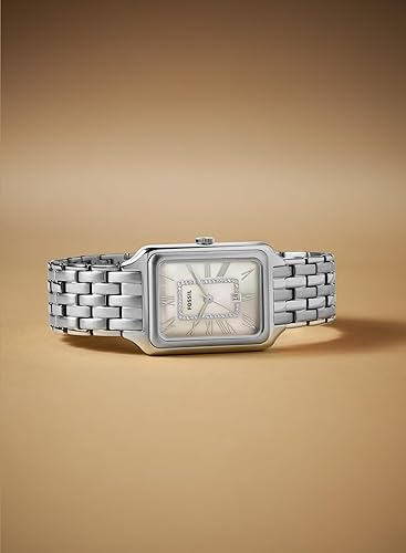 FOSSIL RAQUEL WOMENS QUARTZ WATCH STAINLESS STEEL, THREE-HAND ANALOG, ELEGANT LADIES WRISTWATCH