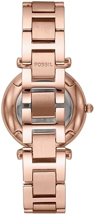 FOSSIL CARLIE WOMENS QUARTZ STAINLESS STEEL WATCH ELEGANT THREE-HAND ANALOG WRISTWATCH