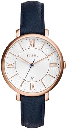 FOSSIL JACQUELINE WOMENS QUARTZ WATCH, STAINLESS STEEL, THREE-HAND ANALOG WRISTWATCH
