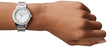 FOSSIL JESSE WOMENS QUARTZ WATCH, STAINLESS STEEL, THREE-HAND ANALOG WRISTWATCH