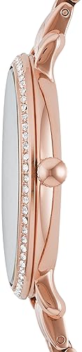 FOSSIL WOMENS JACQUELINE QUARTZ STAINLESS STEEL WATCH ELEGANT THREE-HAND ANALOG TIMEPIECE