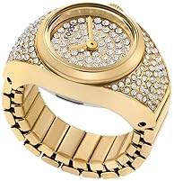 FOSSIL WOMEN S QUARTZ STAINLESS STEEL TWO-HAND WATCH RING ELEGANT FASHION JEWELRY ACCESSORY