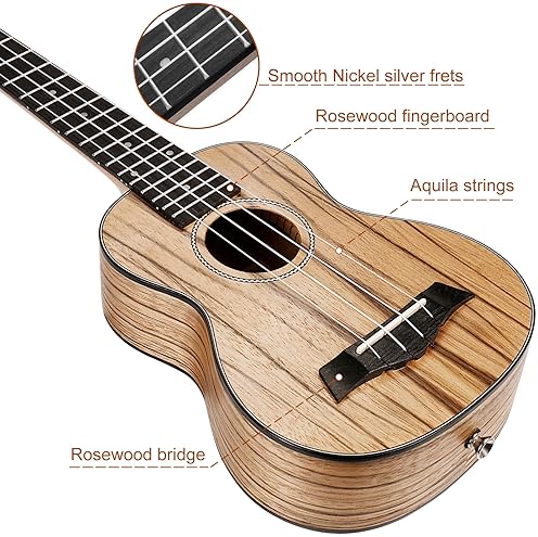 RANCH 21 SOPRANO UKULELE STARTER KIT FOR BEGINNERS ONLINE LESSONS, BAG, TUNER, STRAP, STRINGS