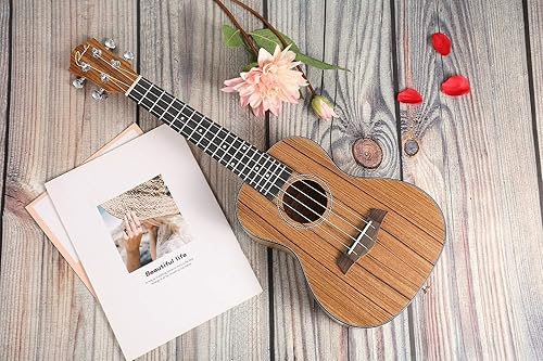 RANCH 23 CONCERT UKULELE STARTER KIT FOR BEGINNERS 12 ONLINE LESSONS, BAG, TUNER, AQUILA STRINGS