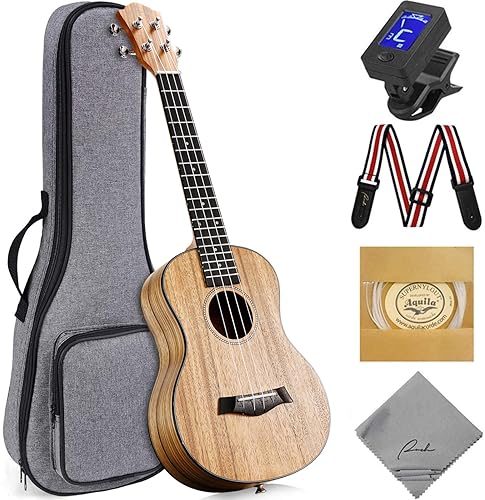 RANCH 26 TENOR UKULELE STARTER KIT FOR BEGINNERS GIG BAG, TUNER, STRAP, LESSONS AQUILA STRINGS