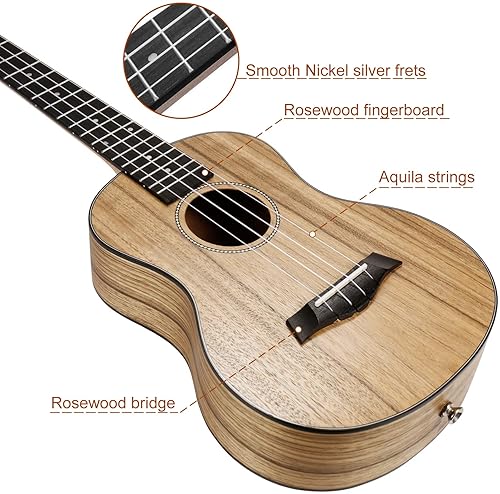 RANCH 26 TENOR UKULELE STARTER KIT FOR BEGINNERS GIG BAG, TUNER, STRAP, LESSONS AQUILA STRINGS