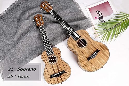 RANCH 26 TENOR UKULELE STARTER KIT FOR BEGINNERS GIG BAG, TUNER, STRAP, LESSONS AQUILA STRINGS