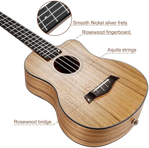 RANCH 26 TENOR UKULELE BEGINNER KIT CUTAWAY, AQUILA STRINGS, ONLINE LESSONS, BAG, TUNER, STRAP