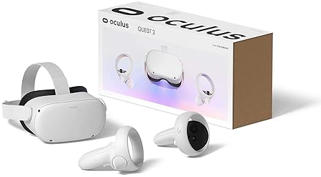 OCULUS QUEST 2 128GB ADVANCED ALL-IN-ONE VR GAMING HEADSET SET WITH COVER WHITE