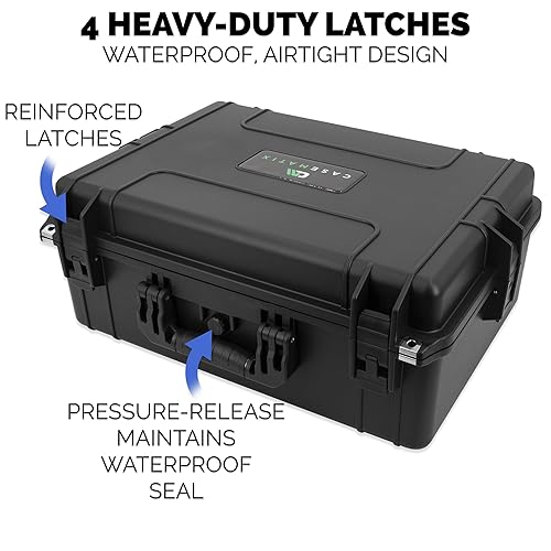 CASEMATIX HARD SHELL WATERPROOF TRAVEL CASE FOR XBOX SERIES X CONSOLE, CONTROLLERS ACCESSORIES