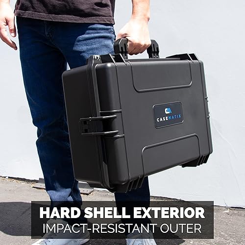 CASEMATIX WATERPROOF HARD CASE FOR PS5 PRO DISC DRIVE CUSTOM FOAM TRAVEL CASE FOR CONSOLE ACCESSORIES