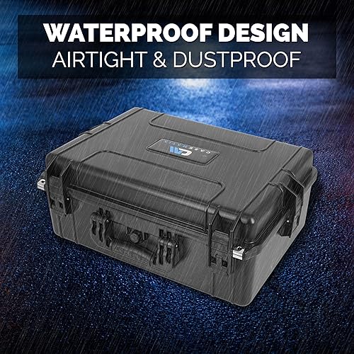 CASEMATIX WATERPROOF HARD CASE FOR PS5 PRO DISC DRIVE CUSTOM FOAM TRAVEL CASE FOR CONSOLE ACCESSORIES