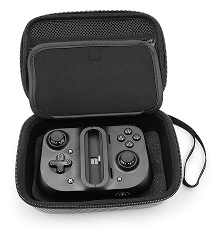 CASEMATIX  PORTABLE GAMING CASE FOR RAZER KISHI CONTROLLER ACCESSORIES BLACK CARRYING CASE ONLY