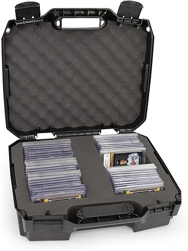 CASEMATIX GRADED CARD CASE FOR 60 PSA BGS SGC SPORTS TRADING CARDS, RUGGED STORAGE BOX WITH FOAM