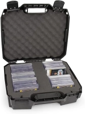 CASEMATIX GRADED CARD CASE FOR 60 PSA BGS SGC SPORTS TRADING CARDS, RUGGED STORAGE BOX WITH FOAM