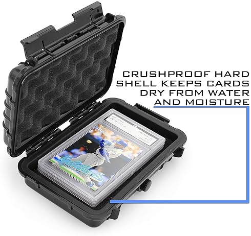 CASEMATIX GRADED CARD STORAGE BOX FOR PSA BGS SLABS WATERPROOF, AIRTIGHT SPORTS TRADING CARD CASE