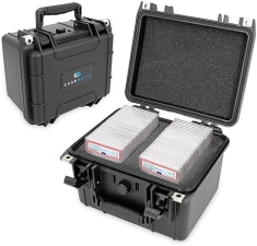 CASEMATIX WATERPROOF GRADED CARD CASE FITS 40 BGS PSA SLABS OR 150 TOPLOADERS, SPORTS CARD BOX