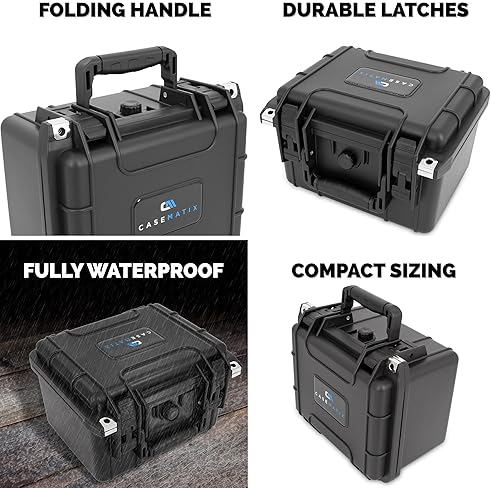 CASEMATIX WATERPROOF GRADED CARD CASE FITS 40 BGS PSA SLABS OR 150 TOPLOADERS, SPORTS CARD BOX