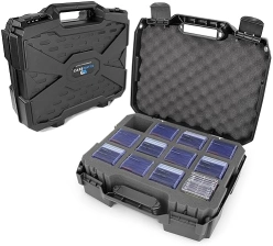 CASEMATIX TRADING CARD STORAGE BOX FITS 450 TOPLOADERS OR 100 ONE TOUCH HOLDERS, 12 DIVIDERS
