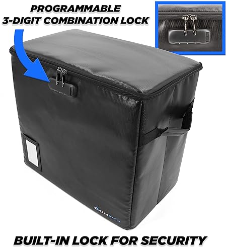 CASEMATIX FIRE-RESISTANT GRADED COMIC BOOK STORAGE CASE FITS 30 CGC COMICS, HARD SHELL BOX WITH DIVIDERS LOCK