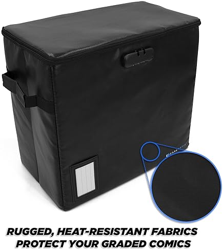 CASEMATIX FIRE-RESISTANT GRADED COMIC BOOK STORAGE CASE FITS 30 CGC COMICS, HARD SHELL BOX WITH DIVIDERS LOCK