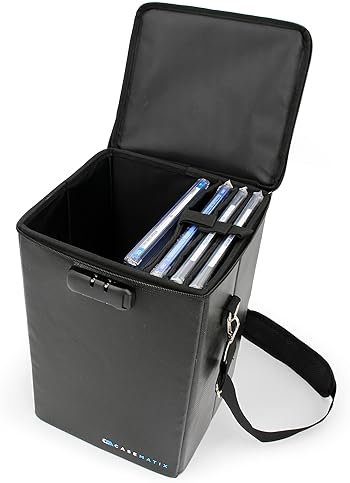 CASEMATIX FIRE-RESISTANT GRADED COMIC BOOK STORAGE CASE FITS 15 CGC COMICS, LOCK, DIVIDERS, STRAP
