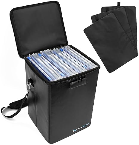 CASEMATIX FIRE-RESISTANT GRADED COMIC BOOK STORAGE CASE FITS 15 CGC COMICS, LOCK, DIVIDERS, STRAP