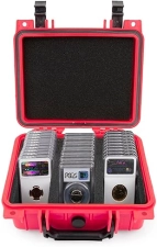 CASEMATIX GRADED COIN CASE FITS 40 PCGS NGC SLABS, WATERPROOF STORAGE BOX WITH FOAM, RED