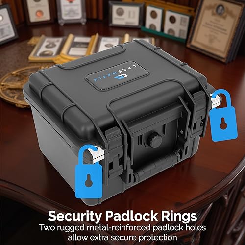 CASEMATIX WATERPROOF GRADED COIN CASE FOR 50 PCGS NGC COINS, CUSTOM HOLDER SUPPLIES COMPARTMENT