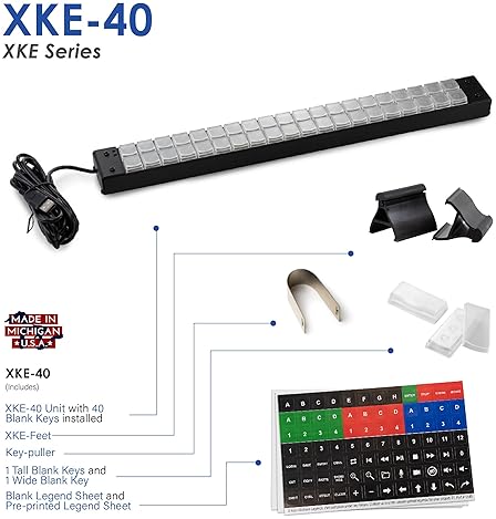 RAILDRIVER X-KEYS XKE-40 USB PROGRAMMABLE KEYBOARD 40 KEY CUSTOM KEYPAD FOR PC MAC STANDARD
