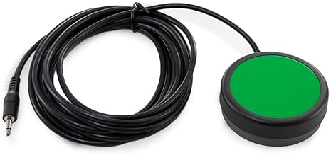 RAILDRIVER ONE BUTTON SWITCH WITH 3.5MM PLUG 2.5, GREEN , 12FT 3.6M WIRED CORD FOR AUDIO DEVICES