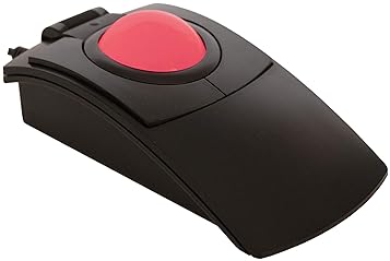 RAILDRIVER X-KEYS L-TRAC RED TRACKBALL MOUSE WITH LASER TRACKING, ERGONOMIC DESIGN, MADE IN USA