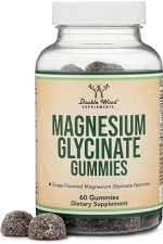 DOUBLE WOOD SUPPLEMENTS MAGNESIUM GLYCINATE GUMMIES 400MG GRAPE FLAVOR, 30 DAY SUPPLY, HIGH ABSORPTION SUPPLEMENT