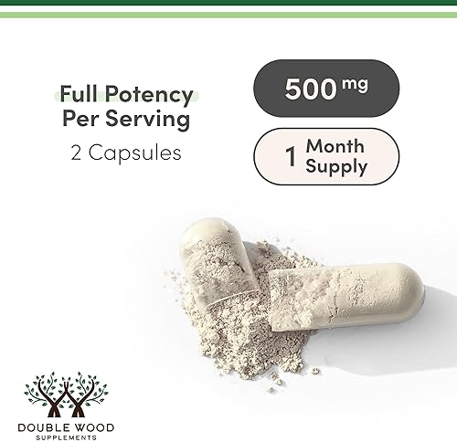 DOUBLE WOOD SUPPLEMENTS  NAD SUPPLEMENT 500MG 95 PURE, ANTI-AGING CELL REGENERATION VEGAN, NON-GMO, 30 DAY SUPPLY