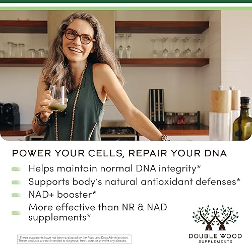 DOUBLE WOOD SUPPLEMENTS NMNH SUPPLEMENT CLINICALLY STUDIED NAD BOOSTER FOR ANTI-AGING CELL REGENERATION