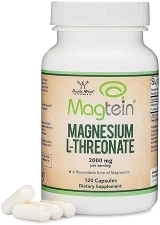 DOUBLE WOOD SUPPLEMENTS MAGNESIUM L-THREONATE 2000MG, MAGTEIN, HIGH ABSORPTION, COGNITIVE SLEEP SUPPORT, 120 CAPSULES