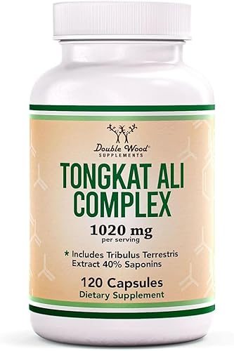 DOUBLE WOOD SUPPLEMENTS TONGKAT ALI 200 1 EXTRACT FOR MEN, 1000MG, 120 CAPSULES, TRIBULUS, EURYCOMA LONGIFOLIA, DOUBLE WOOD
