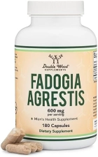 DOUBLE WOOD SUPPLEMENTS FADOGIA AGRESTIS 600MG 180 VEGAN CAPSULES ATHLETIC PERFORMANCE SUPPORT NON-GMO, GLUTEN FREE