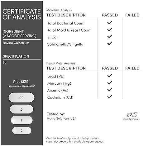 DOUBLE WOOD SUPPLEMENTS BOVINE COLOSTRUM POWDER 120G GUT HEALTH, IMMUNE, SKIN HAIR SUPPORT FOR WOMEN MEN, 60 SERVINGS