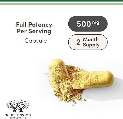 DOUBLE WOOD SUPPLEMENTS BERBERINE HCL 500MG - 60 VEGAN CAPSULES, NON-GMO, GLUTEN FREE, AMPK ACTIVATOR FOR HEART HEALTH